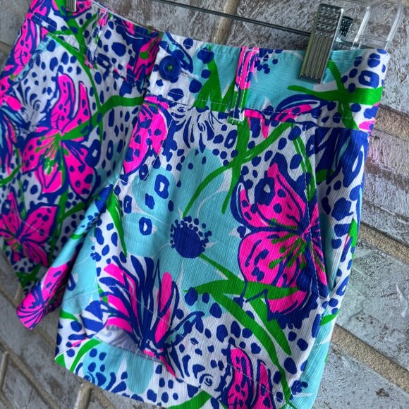 Lilly Pulitzer Colorful Floral The Callahan Shorts Women's Size 0 - Picture 6 of 10